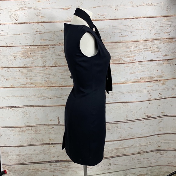 D-5 Spiegel Reflections Black Dress With Bow Tie - Picture 4 of 6